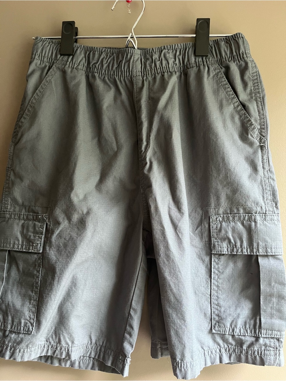 Kids Elastic-Waist Cargo Shorts in Gray 16 XXL BNWT